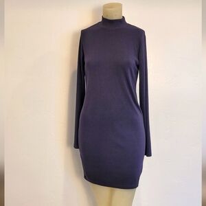 Velvet by Graham and Spencer gray turtle neck dress NWT